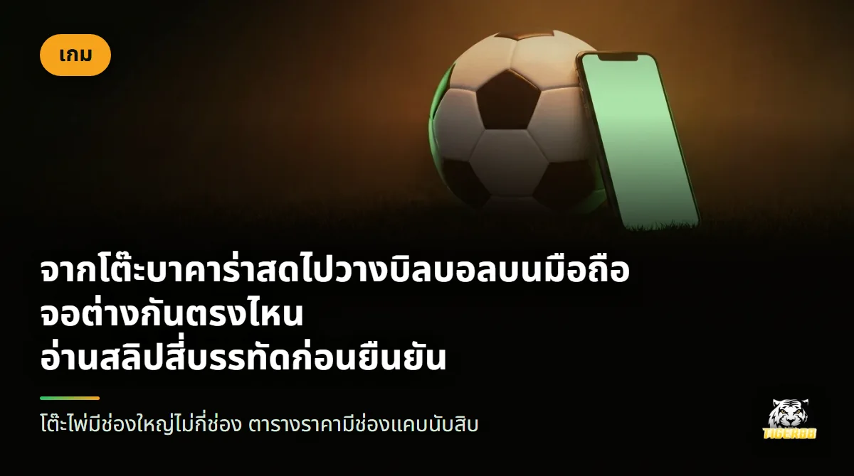 มือถือจอว่างวางข้างลูกฟุตบอล